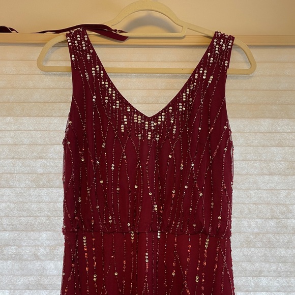 BHLDN Brooklyn Maxi Dress in Black Cherry *WITH BELT* - Picture 6 of 10